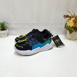 Athletic Works Light-Up Sneaker Boy 4 Bungee Laces Hook Loop Strap On/Off Switch